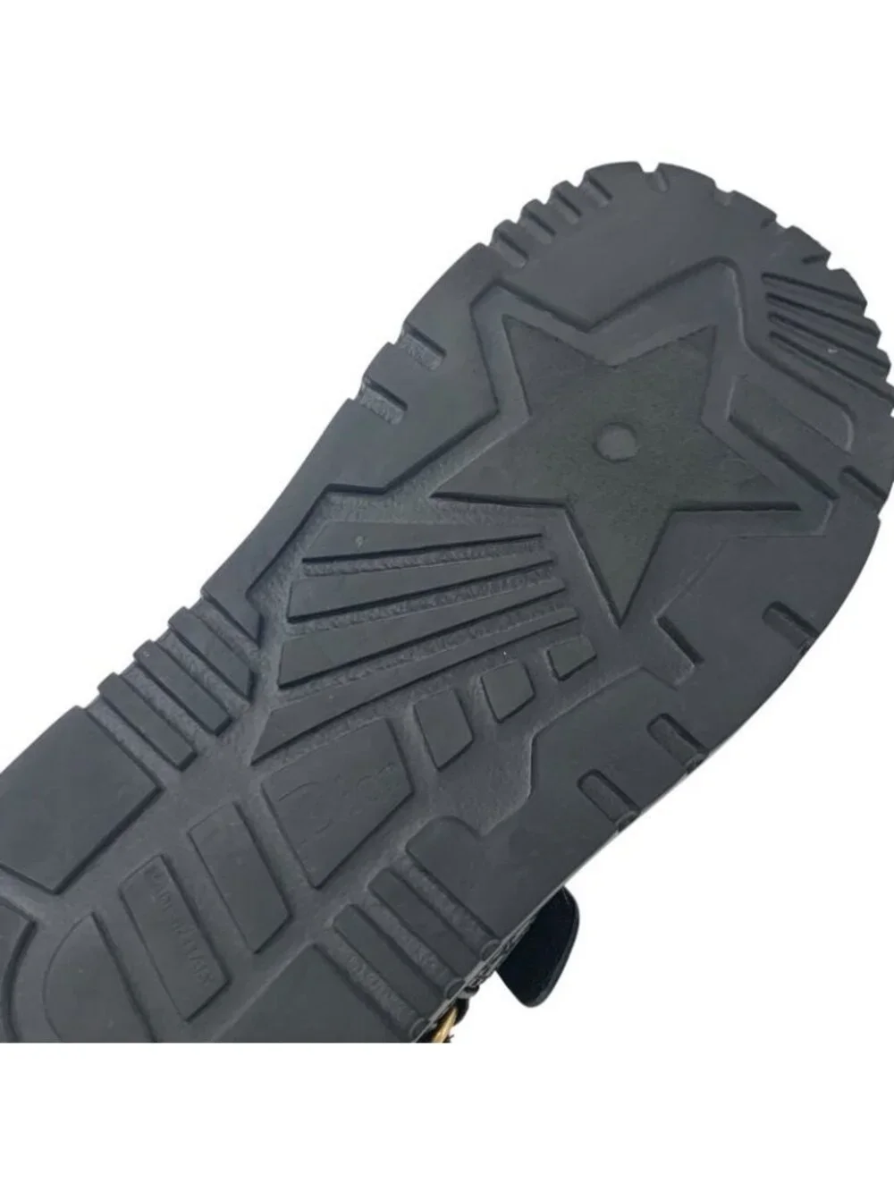 Christian Dioract Sandals Shoes Calfskin Black Gold Logo Cannage Quilted Sports - Picture 8 of 10